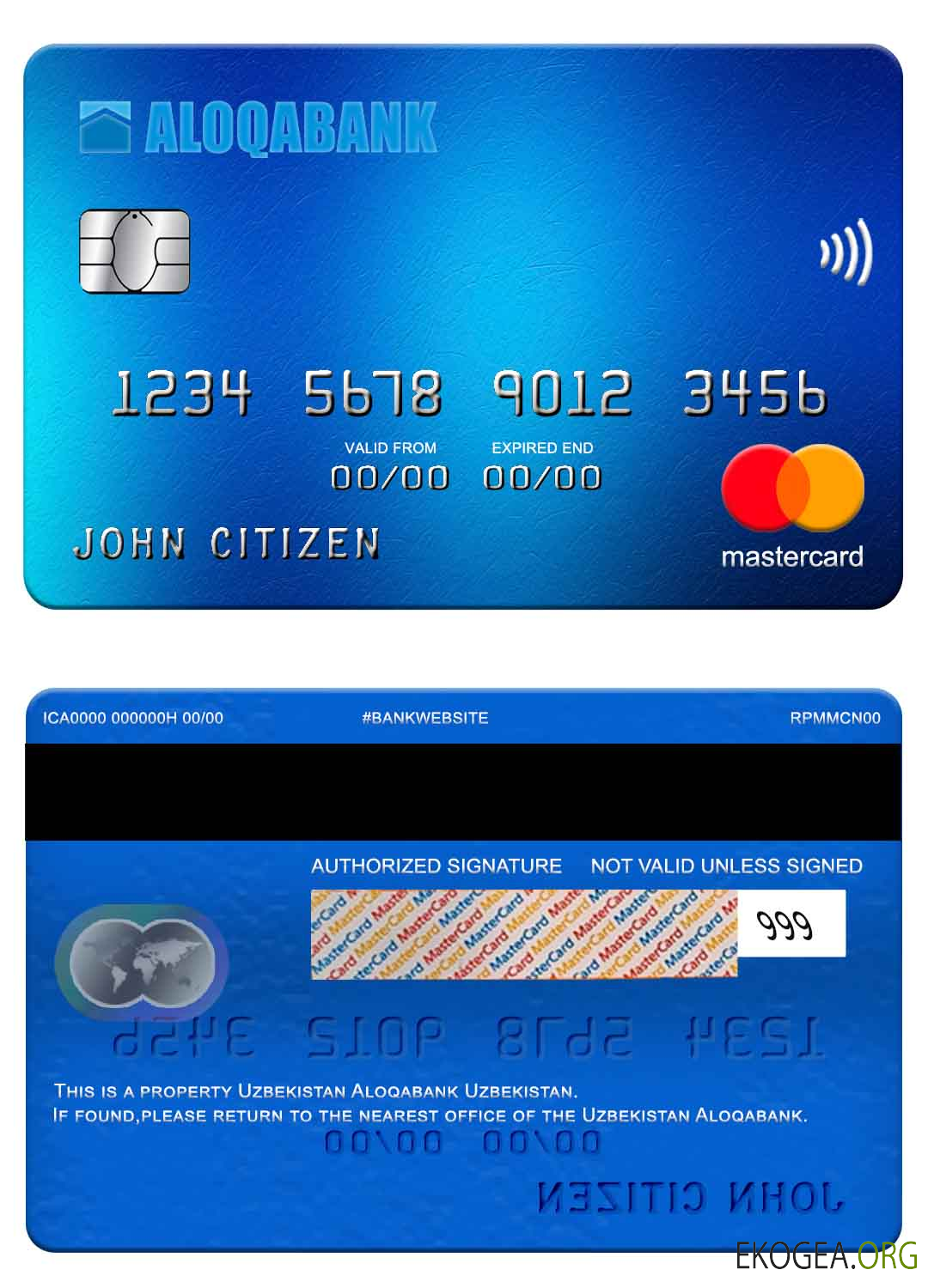 Ouzbékistan Aloqabank mastercard